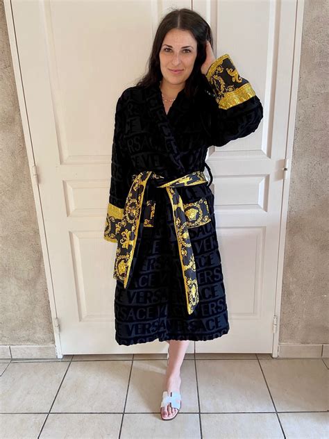 fake versace silk robe|Versace personalized robe.